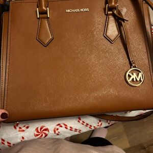 Michael Kors Brown Leather Tote Bag